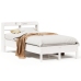 Estructura de cama sin colchón madera maciza blanca 75x190 cm