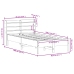 Estructura de cama sin colchón madera maciza blanca 75x190 cm