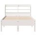 Estructura de cama sin colchón madera maciza blanca 75x190 cm
