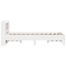 Estructura de cama sin colchón madera maciza blanca 75x190 cm