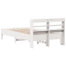 Estructura de cama sin colchón madera maciza blanca 75x190 cm
