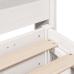 Estructura de cama sin colchón madera maciza blanca 75x190 cm