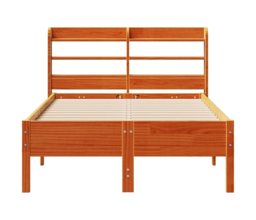 Estructura de cama sin colchón madera maciza marrón 75x190 cm