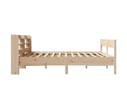 Estructura de cama sin colchón madera maciza de pino 180x200 cm