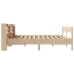 Estructura de cama sin colchón madera maciza de pino 180x200 cm