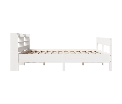 Cama sin colchón madera maciza de pino blanca 180x200 cm