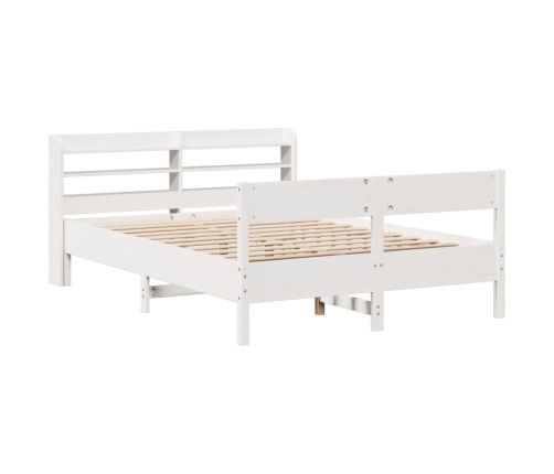 Estructura de cama sin colchón madera maciza de pino 160x200 cm