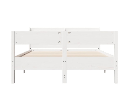 Estructura de cama sin colchón madera maciza de pino 160x200 cm