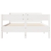 Estructura de cama sin colchón madera de pino blanca 150x200 cm