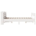 Estructura de cama sin colchón madera de pino blanca 150x200 cm