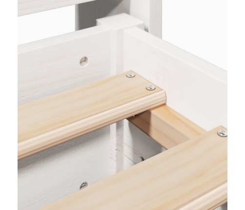 Estructura de cama sin colchón madera de pino blanca 150x200 cm