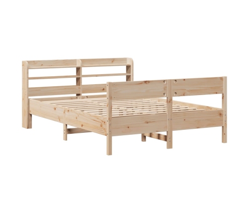 Estructura de cama sin colchón madera de pino maciza 120x200 cm
