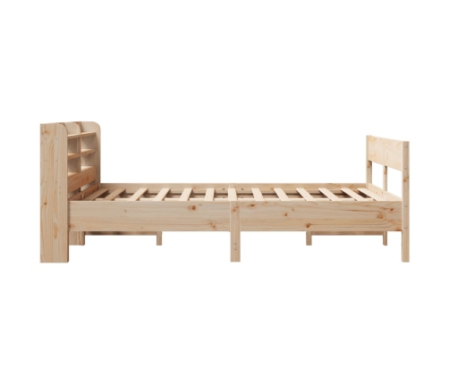 Estructura de cama sin colchón madera de pino maciza 120x200 cm