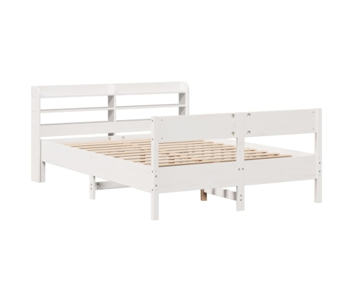 Estructura de cama sin colchón madera de pino blanca 120x200 cm