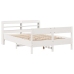 Estructura de cama sin colchón madera de pino blanca 120x200 cm
