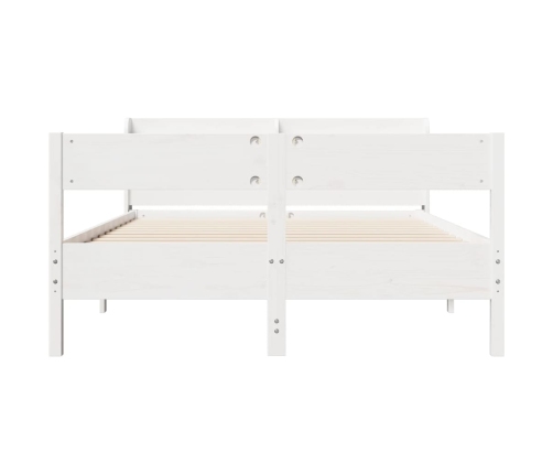 Estructura de cama sin colchón madera de pino blanca 120x200 cm