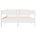Estructura de cama sin colchón madera de pino blanca 120x200 cm