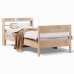 Estructura de cama sin colchón madera maciza de pino 100x200 cm