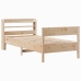 Estructura de cama sin colchón madera maciza de pino 100x200 cm