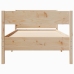 Estructura de cama sin colchón madera maciza de pino 100x200 cm