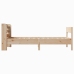 Estructura de cama sin colchón madera maciza de pino 100x200 cm