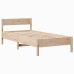 Estructura de cama sin colchón madera maciza de pino 100x200 cm