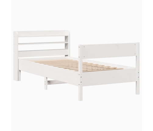 Estructura cama sin colchón madera maciza pino blanca 100x200cm