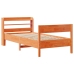 Estructura de cama sin colchón madera de pino marrón 90x200 cm
