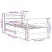 Estructura de cama sin colchón madera de pino marrón 90x200 cm