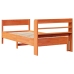 Estructura de cama sin colchón madera de pino marrón 90x200 cm