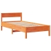 Estructura de cama sin colchón madera de pino marrón 90x200 cm