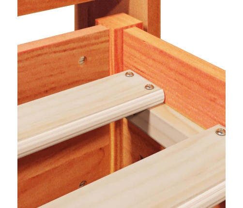 Estructura de cama sin colchón madera de pino marrón 90x200 cm