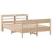 Estructura de cama sin colchón madera maciza de pino 140x190 cm