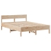 Estructura de cama sin colchón madera maciza de pino 140x190 cm