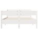 Estructura de cama sin colchón madera de pino blanca 140x190 cm