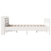 Estructura de cama sin colchón madera de pino blanca 140x190 cm