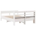 Estructura de cama sin colchón madera de pino blanca 140x190 cm