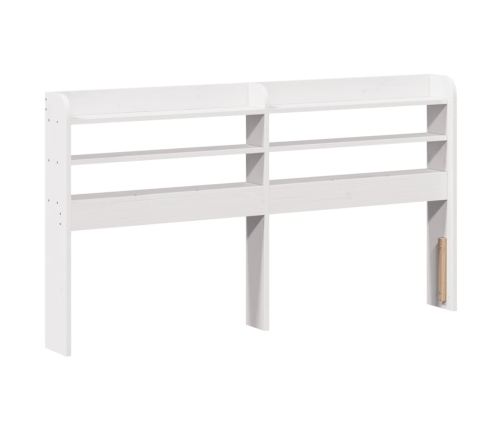 Estructura de cama sin colchón madera de pino blanca 140x190 cm