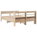 Estructura de cama sin colchón madera maciza de pino 135x190 cm