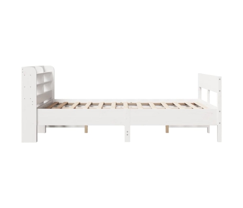 Estructura de cama sin colchón madera de pino blanco 135x190 cm