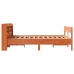 Estructura de cama sin colchón madera maciza marrón 135x190 cm