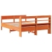 Estructura de cama sin colchón madera maciza marrón 135x190 cm