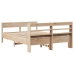 Estructura de cama sin colchón madera maciza de pino 120x190 cm