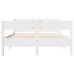 Estructura de cama sin colchón madera maciza blanca 120x190 cm