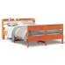 Estructura de cama sin colchón madera maciza marrón 120x190 cm