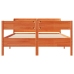 Estructura de cama sin colchón madera maciza marrón 120x190 cm