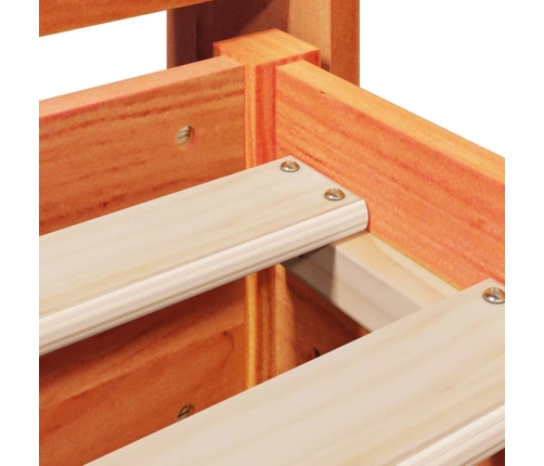 Estructura de cama sin colchón madera maciza marrón 120x190 cm