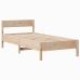 Estructura de cama sin colchón madera maciza pino 75x190 cm