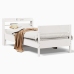 Estructura de cama sin colchón madera maciza blanca 75x190 cm