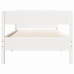 Estructura de cama sin colchón madera maciza blanca 75x190 cm